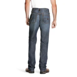 Ariat Work FR: Men's FR M4 10023466 Low Rise Stretch DuraLight Boot Cut Jeans -Tessvero Sales Store 10023466 back