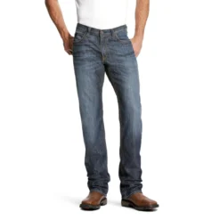 Ariat Work FR: Men's FR M4 10023466 Low Rise Stretch DuraLight Boot Cut Jeans -Tessvero Sales Store 10023466 front