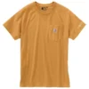 Carhartt Force Shirts: Men's 100410 Y12 Yellowstone Heather Force Cotton Delmont Short-Sleeve T-Shirt