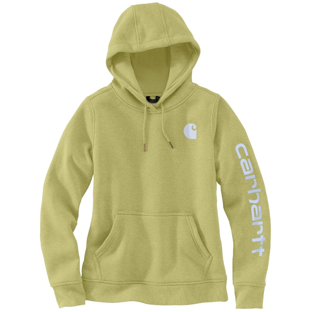 Carhartt Sweatshirts: Women's 102791 GB9 Green Olive Heather Graphic Clarksburg Pullover Hoodie 3 Carhartt Sweatshirts: Women's 102791 GB9 Green Olive Heather Graphic Clarksburg Pullover Hoodie - Image 3
