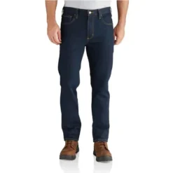 Carhartt Jeans: Men's 102807 491 Erie Erie Rugged Flex Straight Tapered Leg Jeans