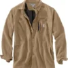 Carhartt Shirts: Men's 102851 253 Dark Khaki Relaxed Fit Canvas Shirt Jacket