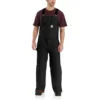 Carhartt Overalls: Men's 104031 DKB Dark Brown Insulated Loose Fit Washed Duck Overalls