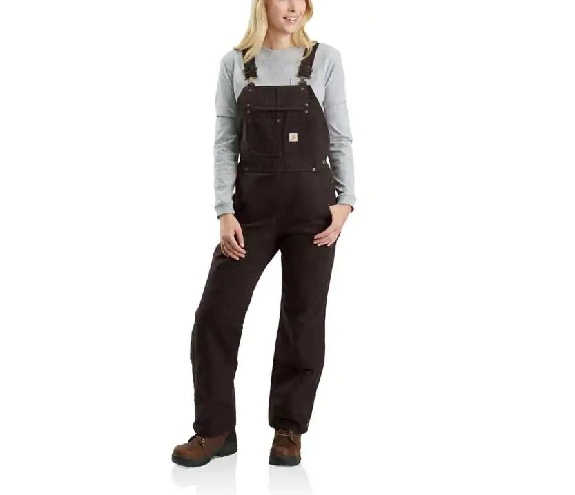 Carhartt Overalls: Women's 104049 DKB Dark Brown Quilt Lined Duck Bib Overall 1 Carhartt Overalls: Women's 104049 DKB Dark Brown Quilt Lined Duck Bib Overall