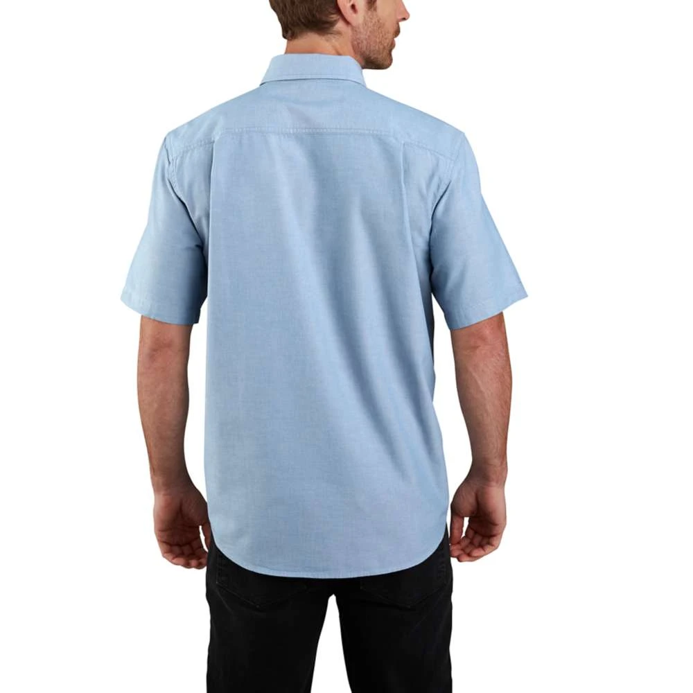 Carhartt Shirt: Men's 104369 CBL Blue Chambray Midweight Short Sleeve Button Down Shirt 2 Carhartt Shirt: Men's 104369 CBL Blue Chambray Midweight Short Sleeve Button Down Shirt - Image 2