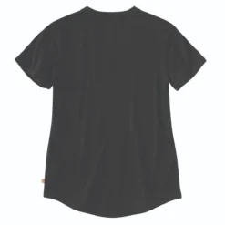Carhartt Shirts: Women's 104406 N04 Black Relaxed Fit V Neck Short Sleeve T-Shirt