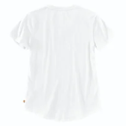 Carhartt Shirts: Women's 104406 WHT White Relaxed Fit V Neck Short Sleeve T-Shirt 3 Carhartt Shirts: Women's 104406 WHT White Relaxed Fit V Neck Short Sleeve T-Shirt -Tessvero Sales Store 104406 wht back wf20 1