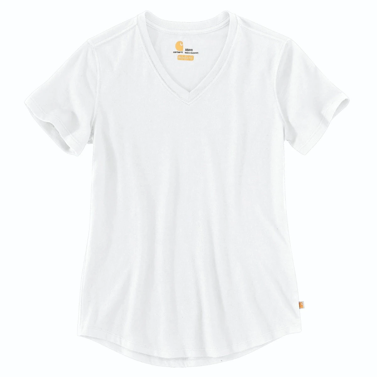 Carhartt Shirts: Women's 104406 WHT White Relaxed Fit V Neck Short Sleeve T-Shirt 1 Carhartt Shirts: Women's 104406 WHT White Relaxed Fit V Neck Short Sleeve T-Shirt