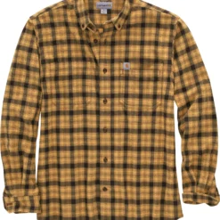 Carhartt Shirts: Men's 104448 Y11 Yellowstone Relaxed Fit Flannel Plaid Shirt