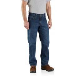 Carhartt Jeans: Men's 105119 HA0 Bay Relaxed Fit 5 Pocket Work Jean
