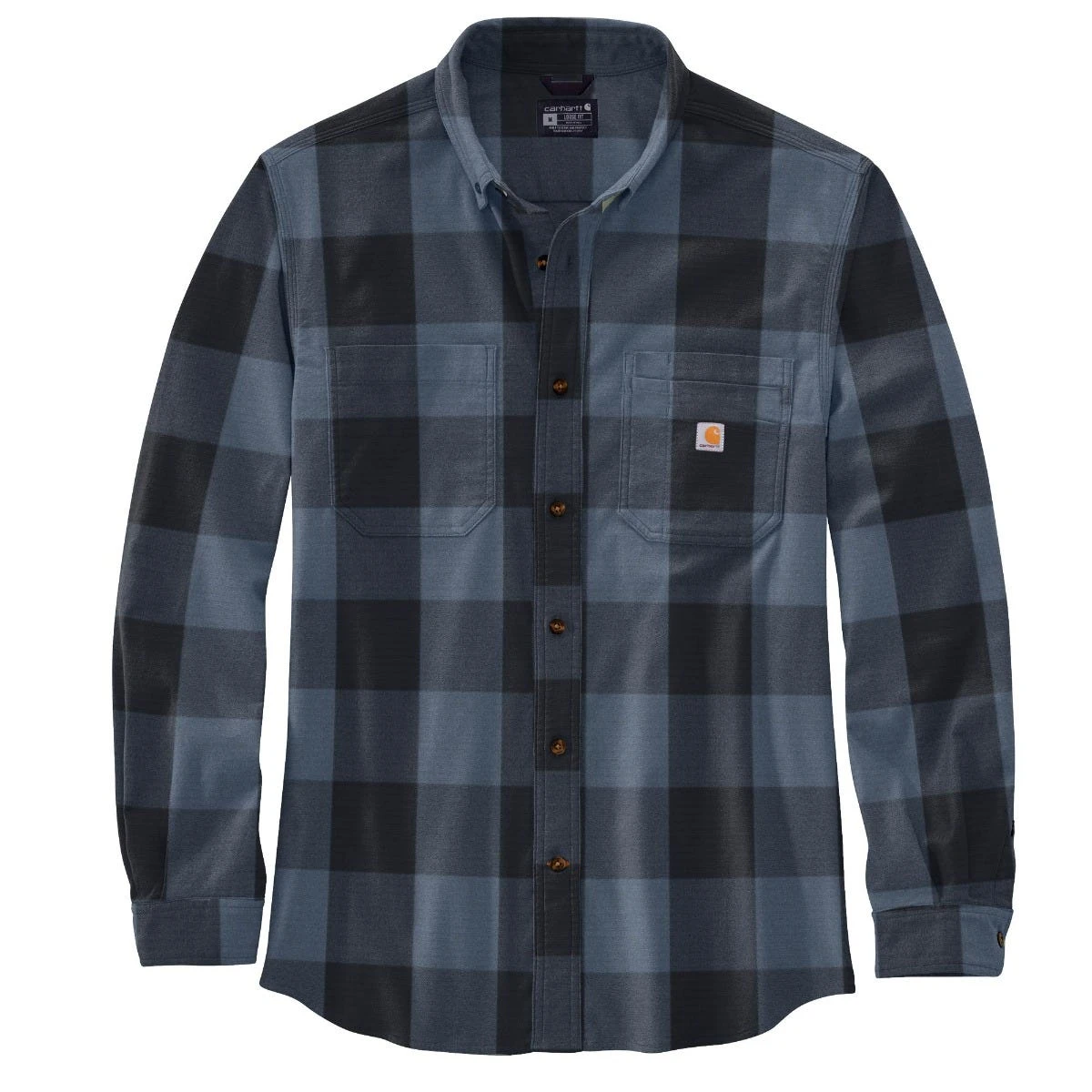 Carhartt Shirts: Men's 105432 I26 Navy Midweight Rugged Flex Relaxed Fit Flannel Shirt 1 Carhartt Shirts: Men's 105432 I26 Navy Midweight Rugged Flex Relaxed Fit Flannel Shirt