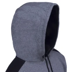 CAT Apparel Sweatshirts: Men's 1910802 004 Grey Logo Panel Hooded Sweatshirt