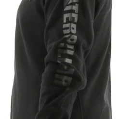 CAT Apparel: Men's 2910489 10121 Pitch Black Viraloff Hooded Sweatshirt -Tessvero Sales Store 2910489 10121 1