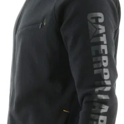 CAT Apparel: Men's 2910489 10121 Pitch Black Viraloff Hooded Sweatshirt -Tessvero Sales Store 2910489 10121 5