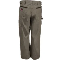 Wrangler Riggs Jeans: Men's Bark Brown 3W020 BR Cotton Ripstop Carpenter Jeans -Tessvero Sales Store 3w020br wranglerb 01