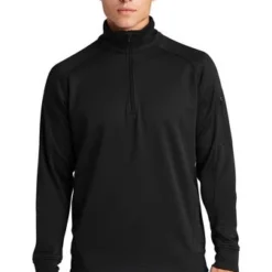 Sport-Tek Sweatshirts: Men's F247 BLK Black Tech Fleece 1/4-Zip Pullover