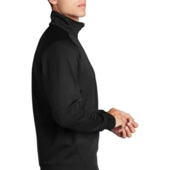 Sport-Tek Sweatshirts: Men's F247 BLK Black Tech Fleece 1/4-Zip Pullover 6 Sport-Tek Sweatshirts: Men's F247 BLK Black Tech Fleece 1/4-Zip Pullover -Tessvero Sales Store 4718 black 3 f247blackmodelside1 337w