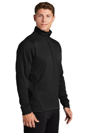 Sport-Tek Sweatshirts: Men's F247 BLK Black Tech Fleece 1/4-Zip Pullover 2 Sport-Tek Sweatshirts: Men's F247 BLK Black Tech Fleece 1/4-Zip Pullover - Image 2