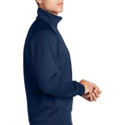 Sport-Tek Sweatshirts: Men's F247 NVY True Navy Tech Fleece 1/4-Zip Pullover -Tessvero Sales Store 4718 truenavy 3 f247truenavymodelside1 337w