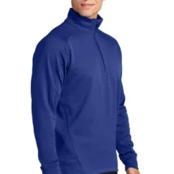 Sport-Tek Sweatshirts: Men's F247 RYL True Royal Tech Fleece 1/4-Zip Pullover
