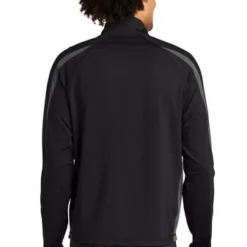 Sport-TeK Sweatshirts: Men's ST851 BCG Black Charcoal Grey Stretch 1/2-Zip Colorblock Pullover 7 Sport-TeK Sweatshirts: Men's ST851 BCG Black Charcoal Grey Stretch 1/2-Zip Colorblock Pullover -Tessvero Sales Store 5496 blkchrgy 2 st851blkchrgymodelback1 337w