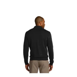 Port Authority Sweatshirts: Men's SW290 BLK Black Half Zip Sweater -Tessvero Sales Store 5525 black 2 sw290blackmodelback 337wedit