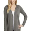 District Cardigans: Women's DT156 GYFST Grey Frost Perfect Tri Hooded Cardigan