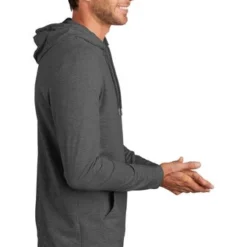 District Sweatshirts: Men's DT571 WC Washed Coal Featherweight French Terry Hoodie -Tessvero Sales Store 9747 washedcoal 3 dt571washedcoalmodelside 337w