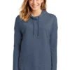 District Sweatshirts: Women's DT671 WI Washed Indigo Featherweight French Terry Hoodie