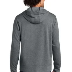 Sport-Tek Jackets: Men's ST293 DGH Dark Grey Heather PosiCharge Tri-Blend Wicking Fleece Full-Zip Hooded Jacket -Tessvero Sales Store 9760 darkgreyhthr 2 st293darkgreyhthrmodelback 337w