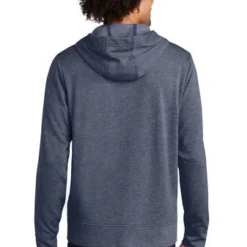 Sport-Tek Jackets: Men's ST293 TNVH True Navy Heather PosiCharge Tri-Blend Wicking Fleece Full-Zip Hooded Jacket -Tessvero Sales Store 9760 truenavyhthr 2 st293truenavyhthrmodelback 337w