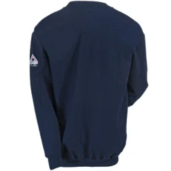 Bulwark Sweatshirts: Men's SEC2 NV Flame-Resistant Navy Blue Crewneck -Tessvero Sales Store bulwark sec2nv b 01
