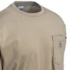 Carhartt Force Shirts: Men's 100235 250 Khaki Flame-Resistant Force Cotton Long-Sleeve T-Shirt