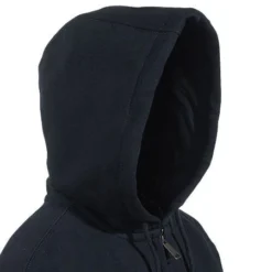 Carhartt Sweatshirts: Men's Black 100614 001 Zip Front Rain Defender Hooded Sweatshirt -Tessvero Sales Store carhartt 100614 001 bk h 01