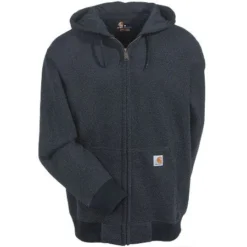 Carhartt Sweatshirts: Men's Water Resistant 100614 026 Grey Paxton Hooded Zip Sweatshirt -Tessvero Sales Store carhartt 100614 026 dhtr f 01