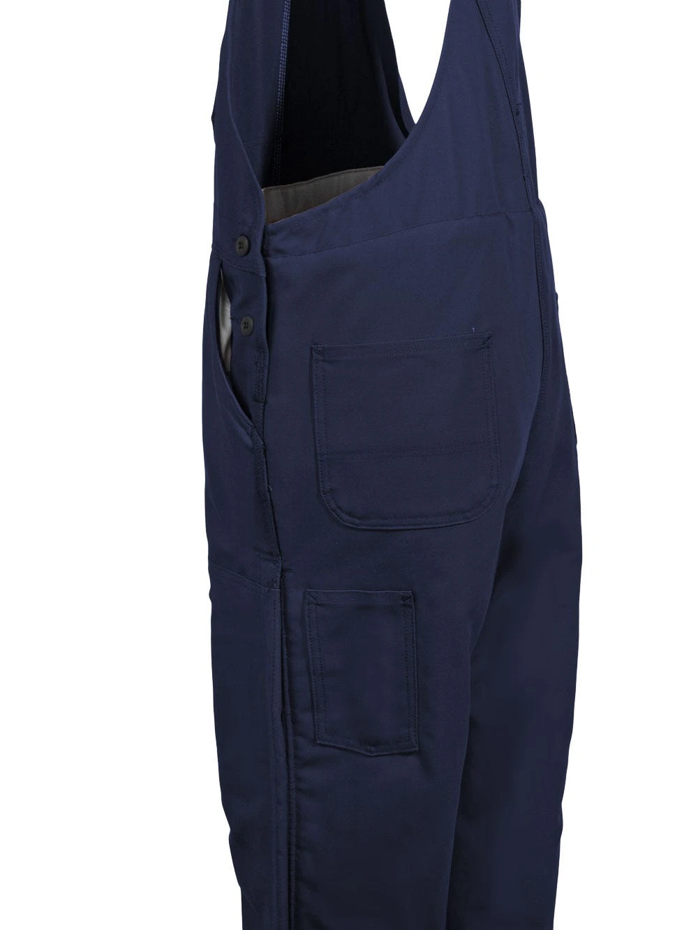 Carhartt Overalls: Men's 101627 410 Navy Blue FR Cotton Duck Bib Overalls 4 Carhartt Overalls: Men's 101627 410 Navy Blue FR Cotton Duck Bib Overalls - Image 4