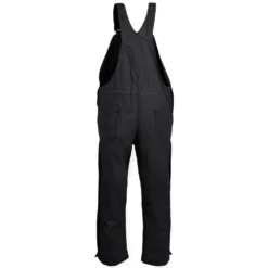 Carhartt Overalls: Men's 101626 001 Black FR Quilt Lined Cotton Duck Bib Overalls