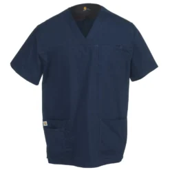 Carhartt Scrubs: Men's C15208 NVY Navy Blue Multi-Pocket Scrub Top -Tessvero Sales Store carhartt c15208a nvy f 01