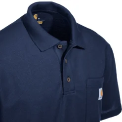 Carhartt Shirts: Men's K570 NVY Blue Contractor’s Work Pocket Polo Shirt