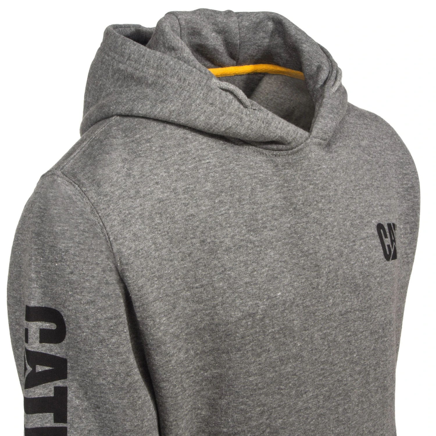 CAT Apparel Sweatshirts: Men's 1910709 004 Grey Hooded Trademark Banner Sweatshirt 2 CAT Apparel Sweatshirts: Men's 1910709 004 Grey Hooded Trademark Banner Sweatshirt - Image 2