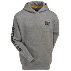 CAT Apparel Sweatshirts: Men's 1910709 004 Grey Hooded Trademark Banner Sweatshirt 7 CAT Apparel Sweatshirts: Men's 1910709 004 Grey Hooded Trademark Banner Sweatshirt -Tessvero Sales Store cat 1910709 004 f 01
