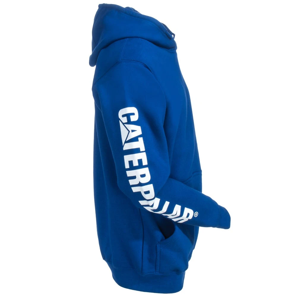 CAT Apparel Sweatshirts: Men's 1910709 95B Bright Blue Trademark Banner Hooded Sweatshirt 5 CAT Apparel Sweatshirts: Men's 1910709 95B Bright Blue Trademark Banner Hooded Sweatshirt - Image 5