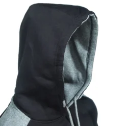 CAT Apparel Sweatshirts: Men's 1910802 016 Black Logo Panel Hooded Sweatshirt -Tessvero Sales Store cat 1910802 016 h 01