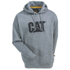 CAT Apparel Sweatshirts: Men's W10646 004 Dark Heather Grey Trademark Hooded Sweatshirt 7 CAT Apparel Sweatshirts: Men's W10646 004 Dark Heather Grey Trademark Hooded Sweatshirt -Tessvero Sales Store cat w10646 dhtr f 01