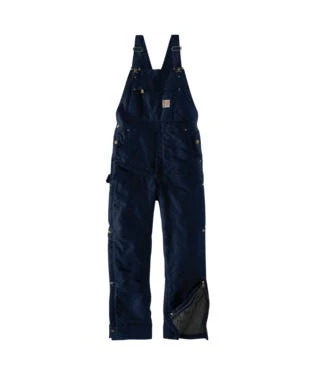 Carhartt Overalls: Men's 104393 DNY Dark Navy Loose Fit Firm Duck Insulated Bib Overall 2 Carhartt Overalls: Men's 104393 DNY Dark Navy Loose Fit Firm Duck Insulated Bib Overall - Image 2