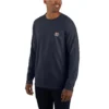 Carhartt Force Shirts: Men's Navy 104617 I26 Force Moisture Wicking Work Shirt