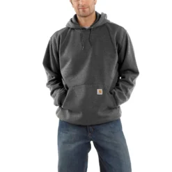 Carhartt Sweatshirts: Men's K121 026 Carbon Heather Hooded Pullover Sweatshirt