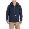 Carhartt Sweatshirt: Men's 103308 472 Navy Rain Defender Sherpa-Lined Full-Zip Sweatshirt