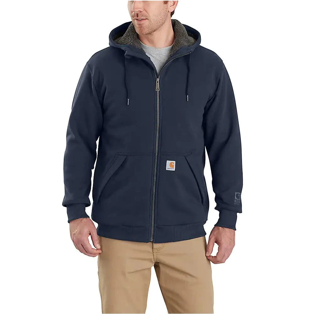 Carhartt Sweatshirt: Men's 103308 472 Navy Rain Defender Sherpa-Lined Full-Zip Sweatshirt 1 Carhartt Sweatshirt: Men's 103308 472 Navy Rain Defender Sherpa-Lined Full-Zip Sweatshirt