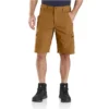 Carhartt Shorts: Men's 104727 BRN Brown Rugged Flex Relaxed Fit Ripstop Cargo Work Short